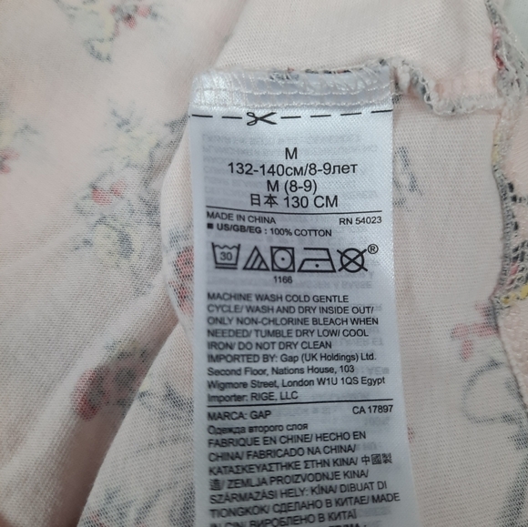 Gap Disney Bambi Cap Sleeve Peach Dress Size Medium Girls - Picture 7 of 9